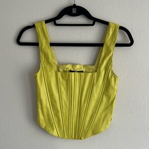 7 for All Mankind faux leather corset top- size small